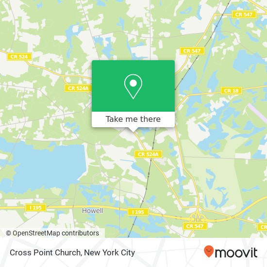 Cross Point Church map