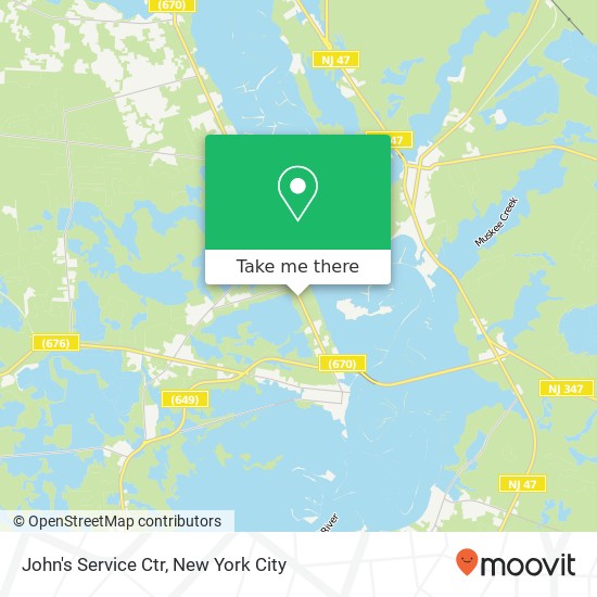 John's Service Ctr map