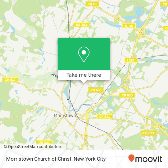 Mapa de Morristown Church of Christ