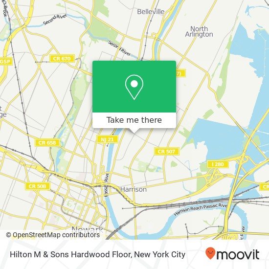 Hilton M & Sons Hardwood Floor map