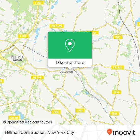 Hillman Construction map