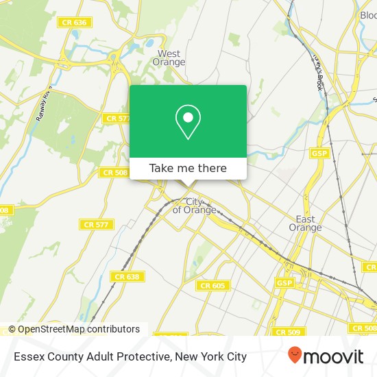 Essex County Adult Protective map