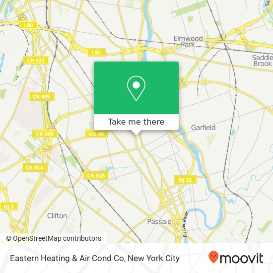 Eastern Heating & Air Cond Co map