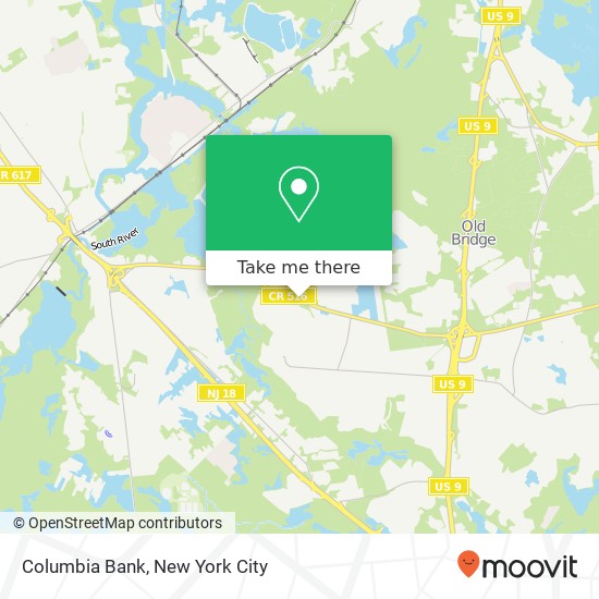 Columbia Bank map