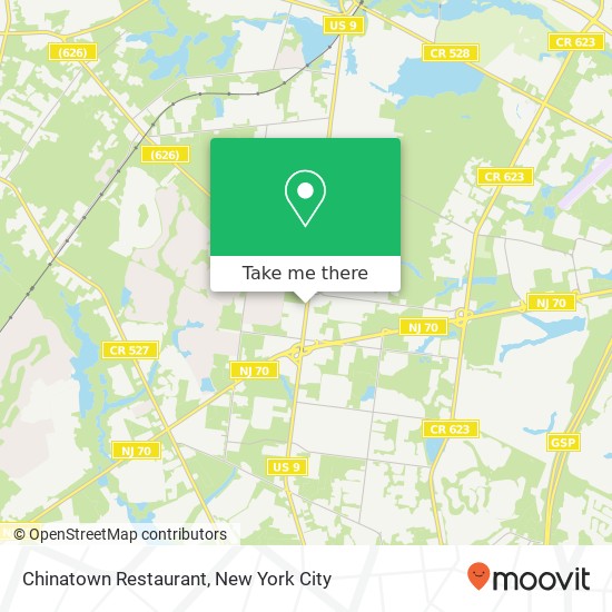 Mapa de Chinatown Restaurant