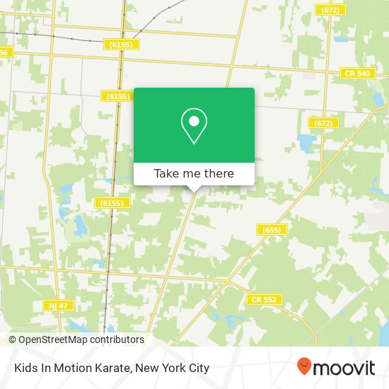 Kids In Motion Karate map