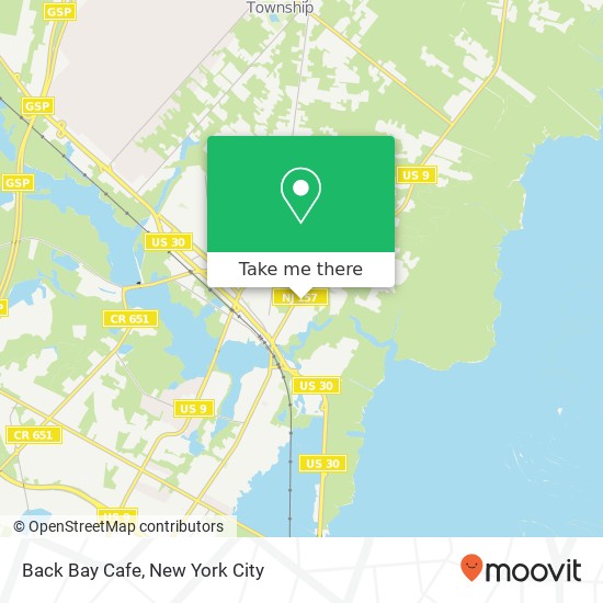 Back Bay Cafe map