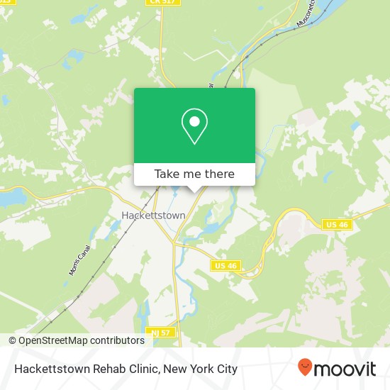 Hackettstown Rehab Clinic map