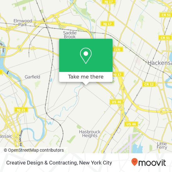 Creative Design & Contracting map
