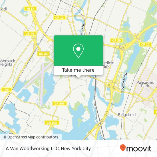 A Van Woodworking LLC map