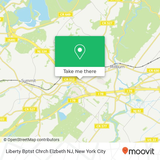 Liberty Bptst Chrch Elzbeth NJ map