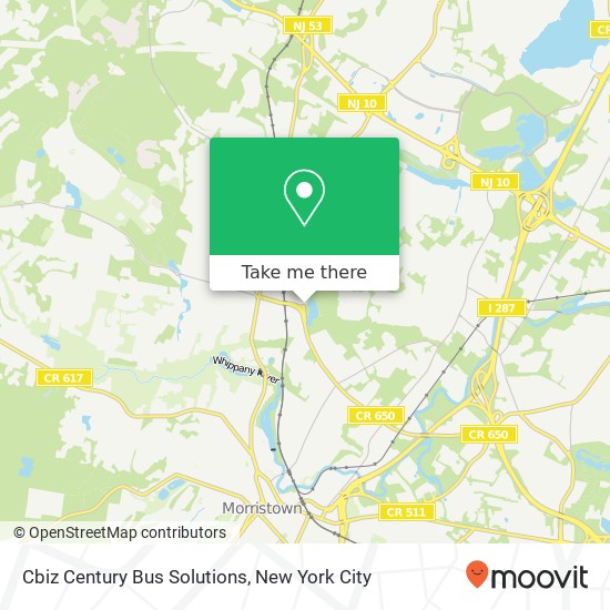 Mapa de Cbiz Century Bus Solutions
