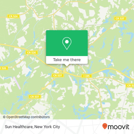 Sun Healthcare map