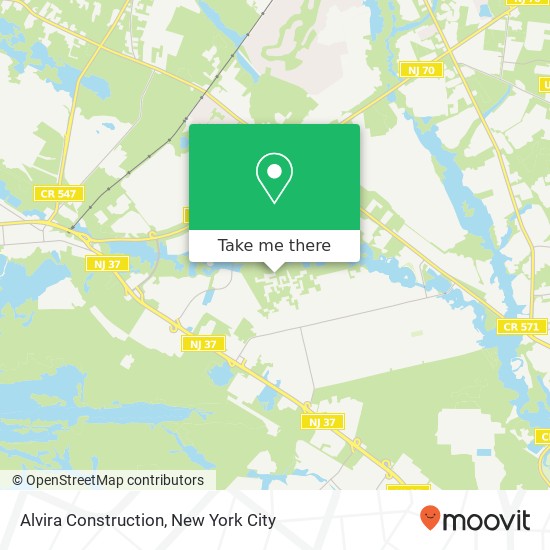 Alvira Construction map