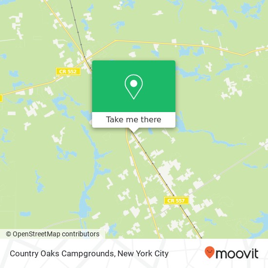 Country Oaks Campgrounds map