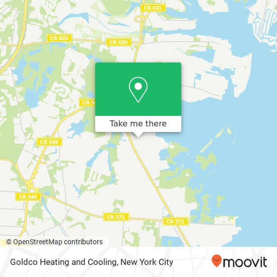 Mapa de Goldco Heating and Cooling