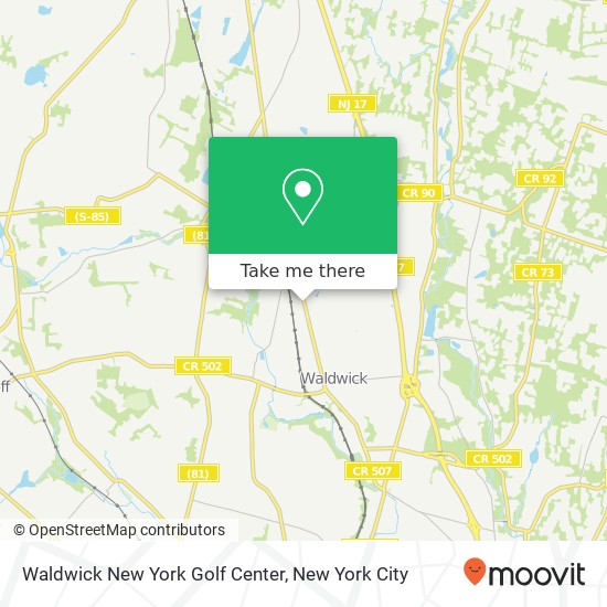 Waldwick New York Golf Center map