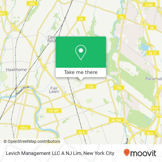 Levich Management LLC A NJ Lim map