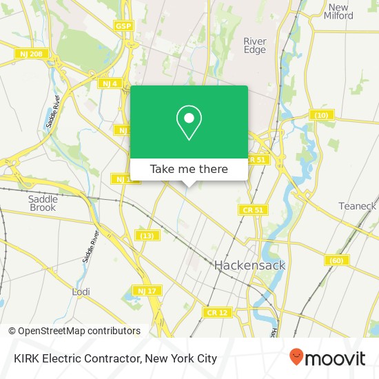 KIRK Electric Contractor map