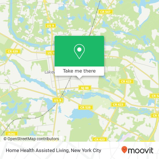 Home Health Assisted Living map