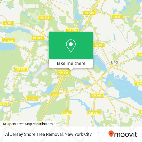 Mapa de Al Jersey Shore Tree Removal