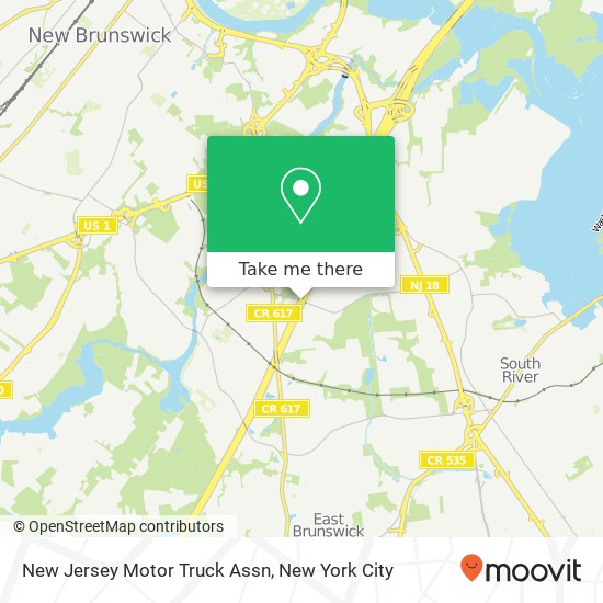 Mapa de New Jersey Motor Truck Assn