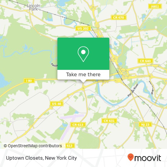 Uptown Closets map