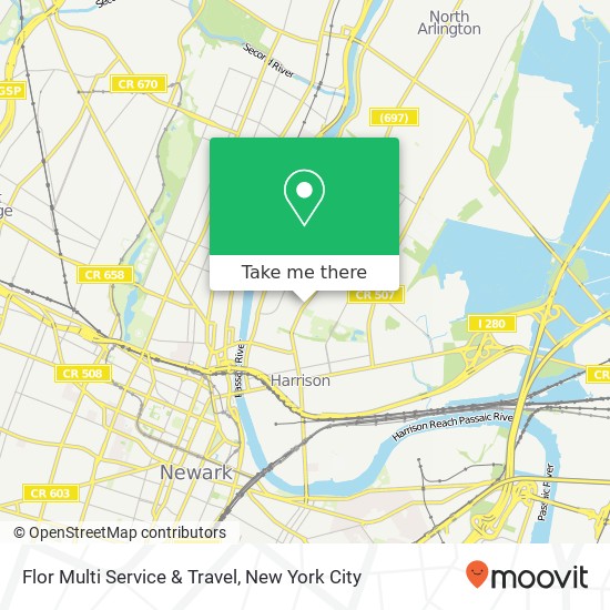 Mapa de Flor Multi Service & Travel
