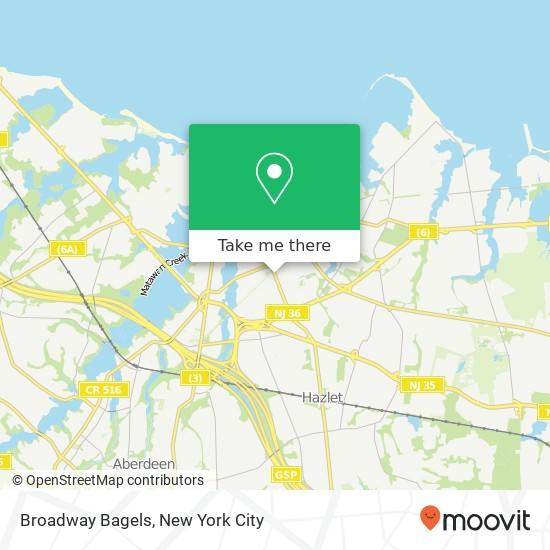 Broadway Bagels map