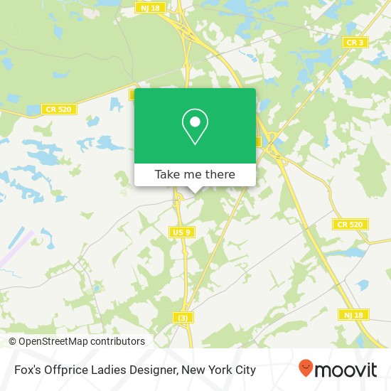 Mapa de Fox's Offprice Ladies Designer