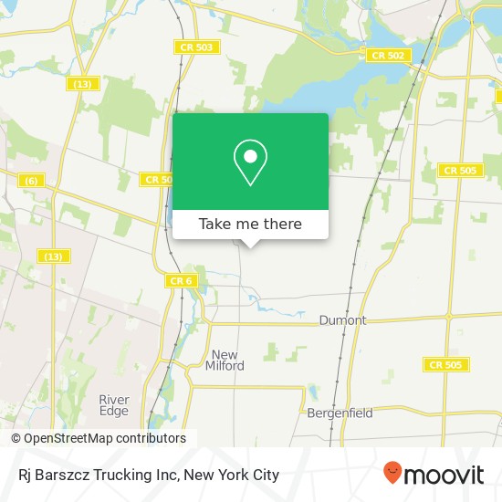 Mapa de Rj Barszcz Trucking Inc