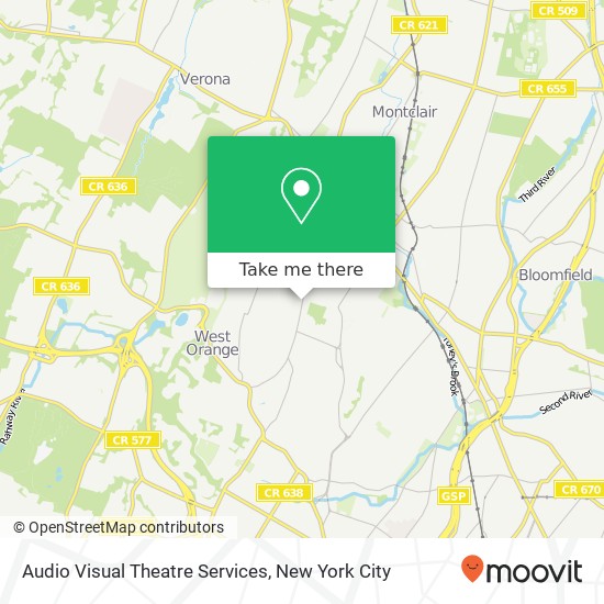 Audio Visual Theatre Services map