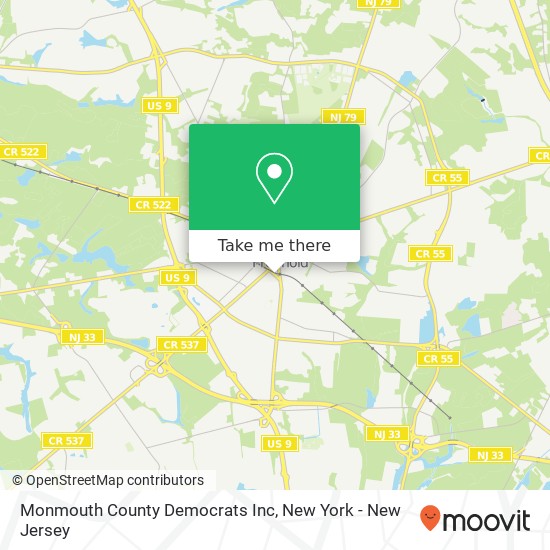 Mapa de Monmouth County Democrats Inc