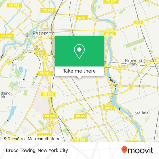 Bruce Towing map