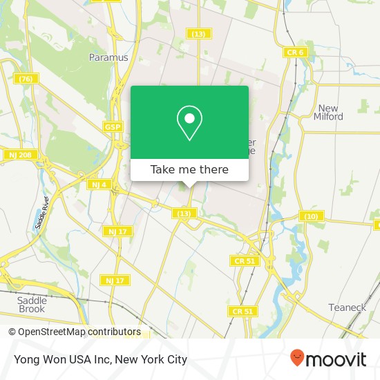 Mapa de Yong Won USA Inc