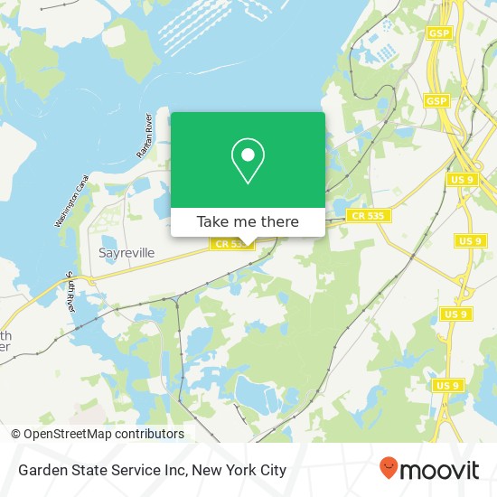 Garden State Service Inc map