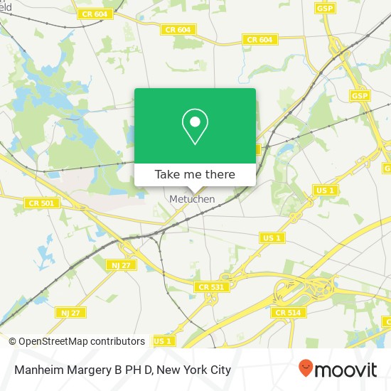 Manheim Margery B PH D map