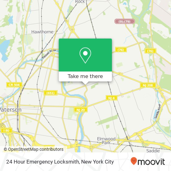 24 Hour Emergency Locksmith map