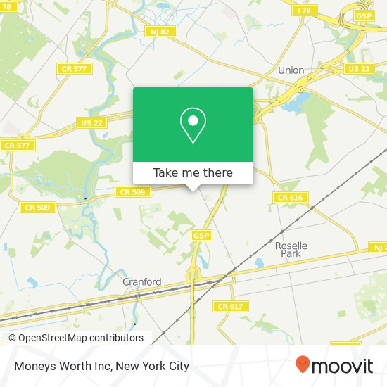 Moneys Worth Inc map