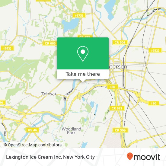 Mapa de Lexington Ice Cream Inc