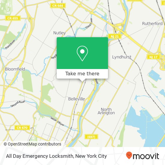 Mapa de All Day Emergency Locksmith