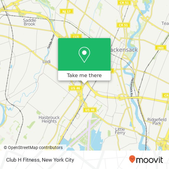 Club H Fitness map