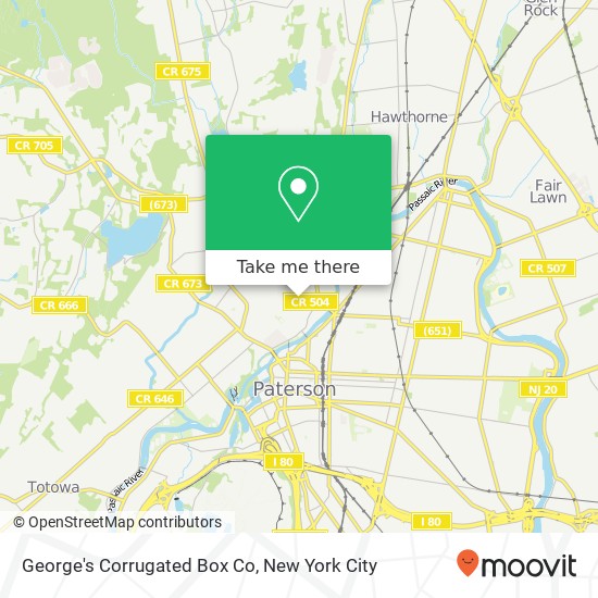 Mapa de George's Corrugated Box Co