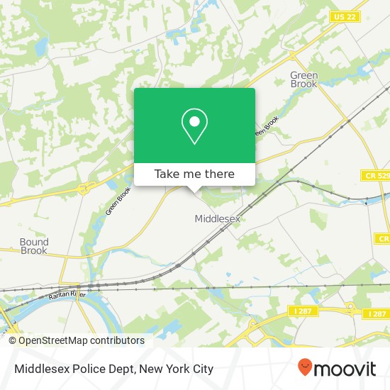 Middlesex Police Dept map