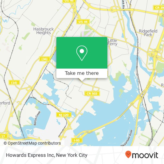 Howards Express Inc map