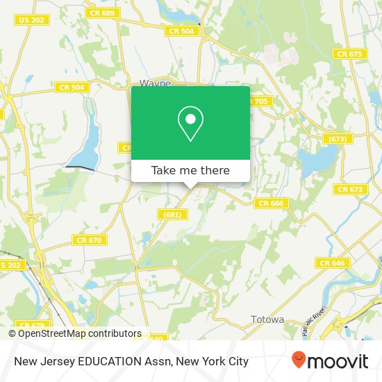 Mapa de New Jersey EDUCATION Assn