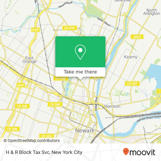 H & R Block Tax Svc map