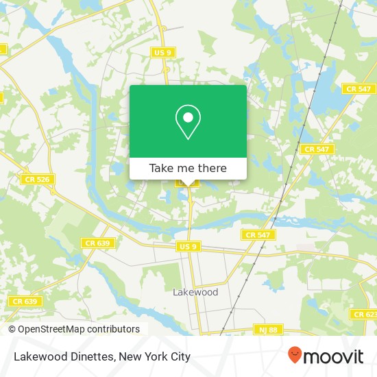 Lakewood Dinettes map