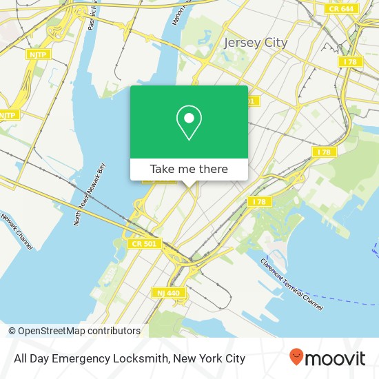 Mapa de All Day Emergency Locksmith