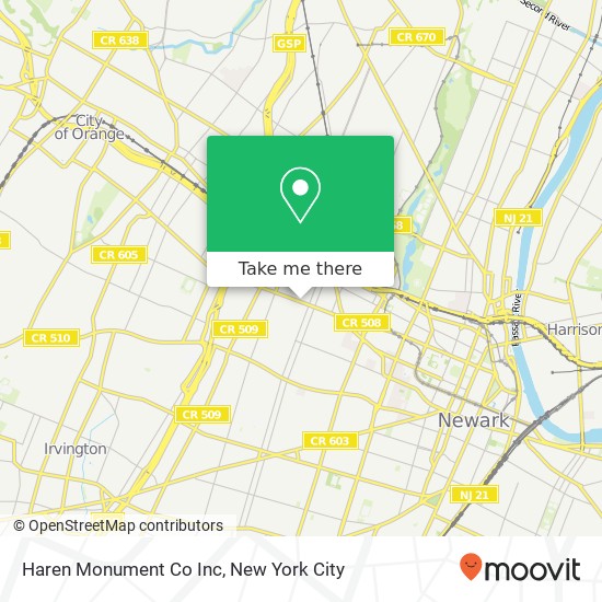 Haren Monument Co Inc map